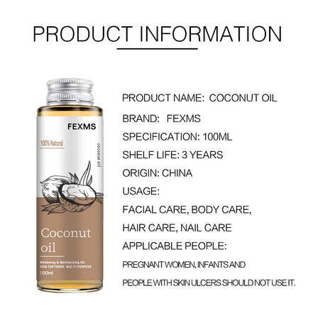 🌴Coconut Glow Body Oil – Deep Hydration & Sensual Massage Therapy (Non-Greasy, Long-Lasting Fragrance)