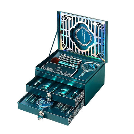 🌿 Green Lotus 18-Piece Beauty & Skincare Makeup Set