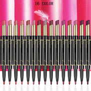 💄Double-Ended Lipstick & Lip Liner — Long-Lasting Matte, 16 Shades
