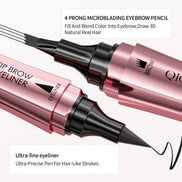 🔥4D Microblading Dual-Ended Eyebrow Pen™ – Natural Hair Stroke Brow + Precision Eyeliner (Waterproof & Smudge-Proof)