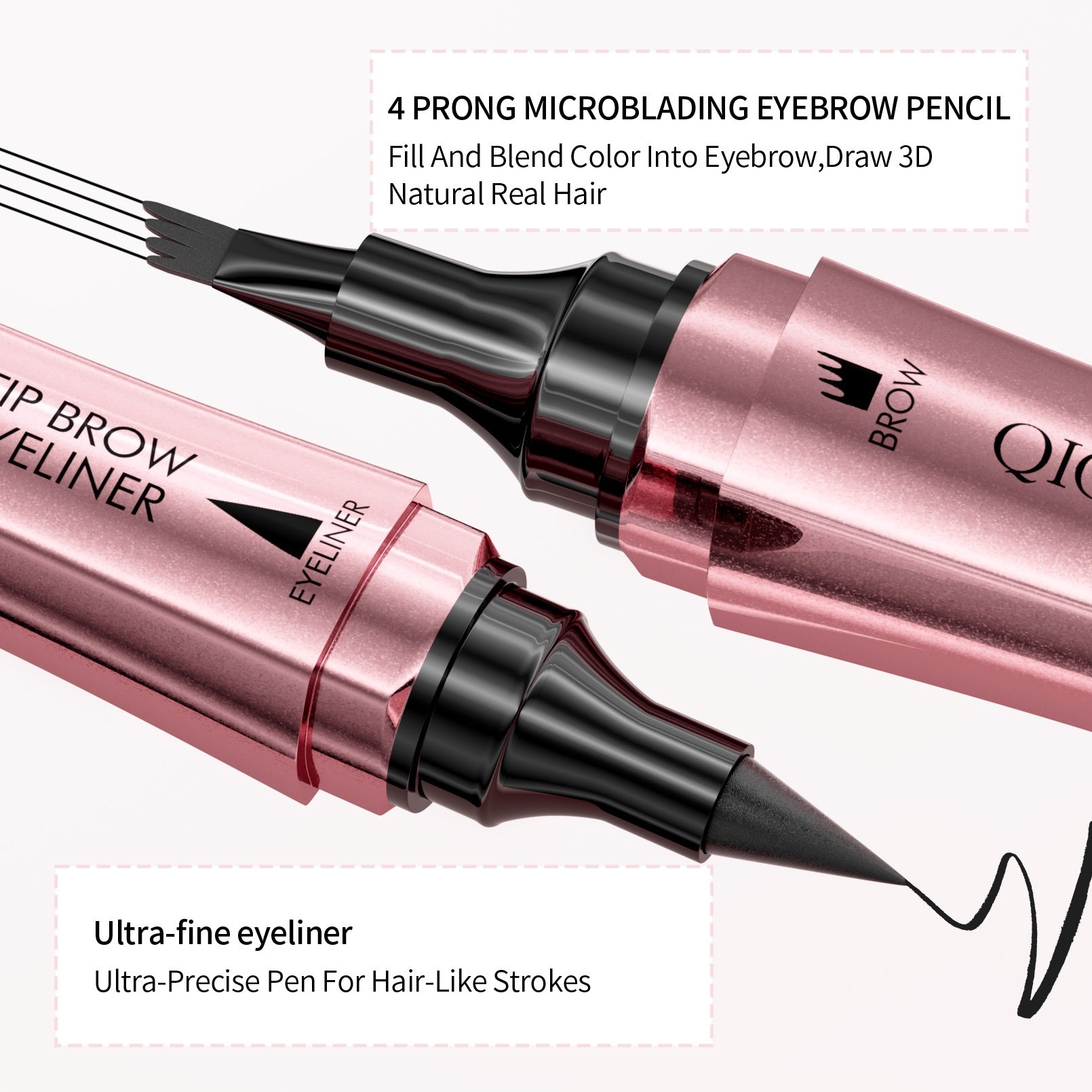 🔥4D Microblading Dual-Ended Eyebrow Pen™ – Natural Hair Stroke Brow + Precision Eyeliner (Waterproof & Smudge-Proof)