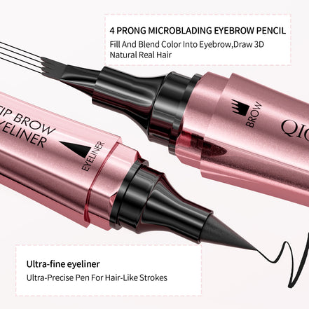 🔥4D Microblading Dual-Ended Eyebrow Pen™ – Natural Hair Stroke Brow + Precision Eyeliner (Waterproof & Smudge-Proof)