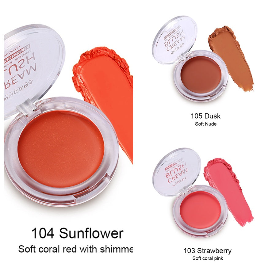 💗PHOERA Light & Brightening Cream Blush – Natural Radiant Glow Cheek Tint (Long-Lasting, Blendable, 8 Shades)