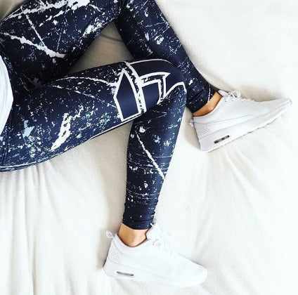 🖤SculptFit™ Breathable Printed Leggings – High Waist Slimming Yoga Pants
