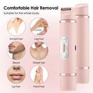 ✨SilkGlide Dual-Head Electric Shaver – Painless Hair Removal for Face, Bikini, Underarm & Legs
