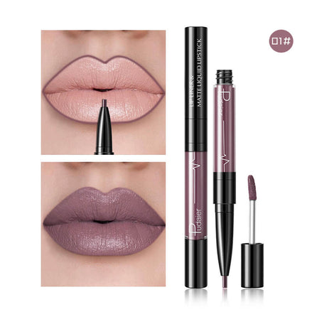 💄Pudaier 2-in-1 Matte Liquid Lipstick & Lip Liner — 16 Shades | 24-Hour Long-Lasting, Non-Transfer, Vegan