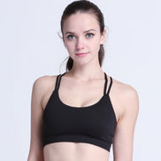 Sports female mesh beauty back bra High strength yoga running bra gathered shockproof sports underwear