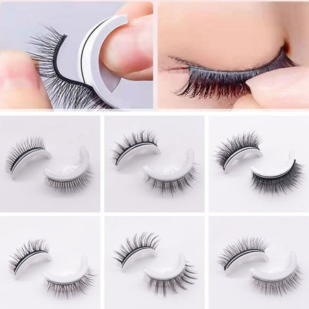 ✨Self-Adhesive Reusable Eyelashes – Glue-Free Natural Curl False Lashes for Effortless Everyday Glam