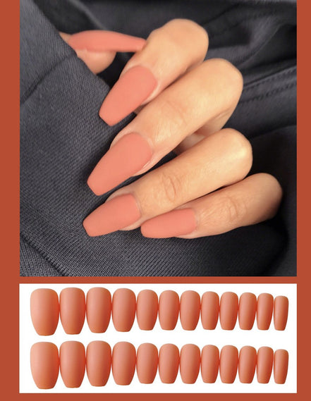 Waterproof Frosted ballet fake nails Benspiti