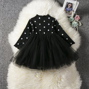👗Baby Princess Lace Tutu Dress – Elegant Long Sleeve Birthday & Christening Outfit