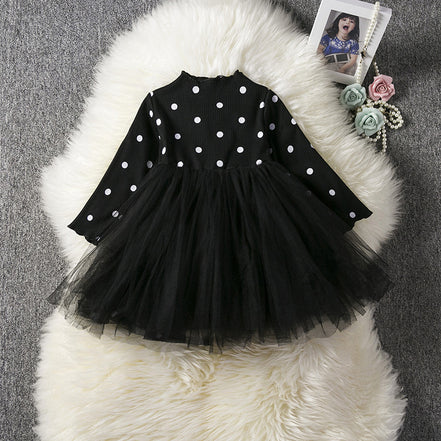 👗Baby Princess Lace Tutu Dress – Elegant Long Sleeve Birthday & Christening Outfit