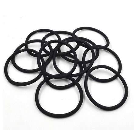 🎁100PCS No-Slip Black Hair Bands – Strong Hold, No Breakage, All-Day Comfort