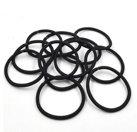 🎁100PCS No-Slip Black Hair Bands – Strong Hold, No Breakage, All-Day Comfort