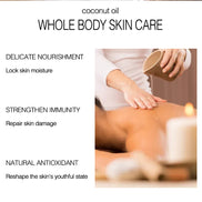 🌴Coconut Glow Body Oil – Deep Hydration & Sensual Massage Therapy (Non-Greasy, Long-Lasting Fragrance)