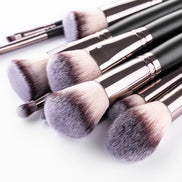 🖤 15-Piece Matte Black Makeup Brush Set