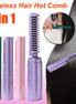 Professional Wireless Hair Straightener Curler Comb Fast Heating Negative Ion Straightening Curling Brush Hair Styling Tools