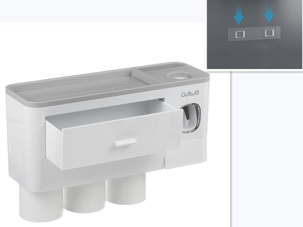 🪥All-in-One Magnetic Toothbrush Holder & Bathroom Organizer with Toothpaste Squeezer