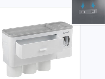 🪥All-in-One Magnetic Toothbrush Holder & Bathroom Organizer with Toothpaste Squeezer