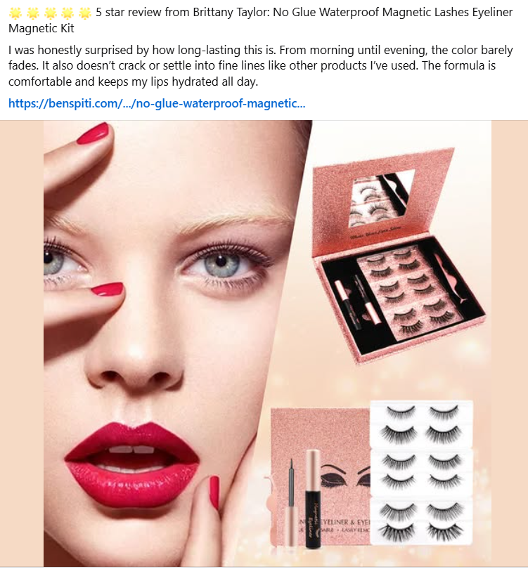 No Glue Waterproof Magnetic Lashes Eyeliner Magnetic Kit