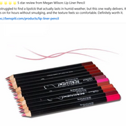 💄Lip liners promise “24h waterproof, smudge-proof”