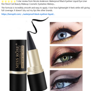 💄 Waterproof Black Liquid Eyeliner Pen