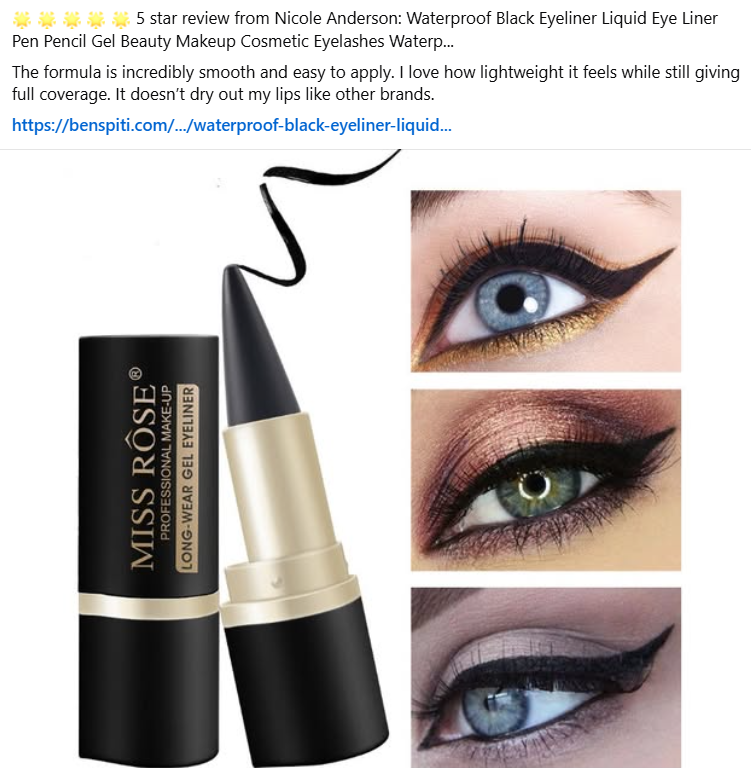 💄 Waterproof Black Liquid Eyeliner Pen