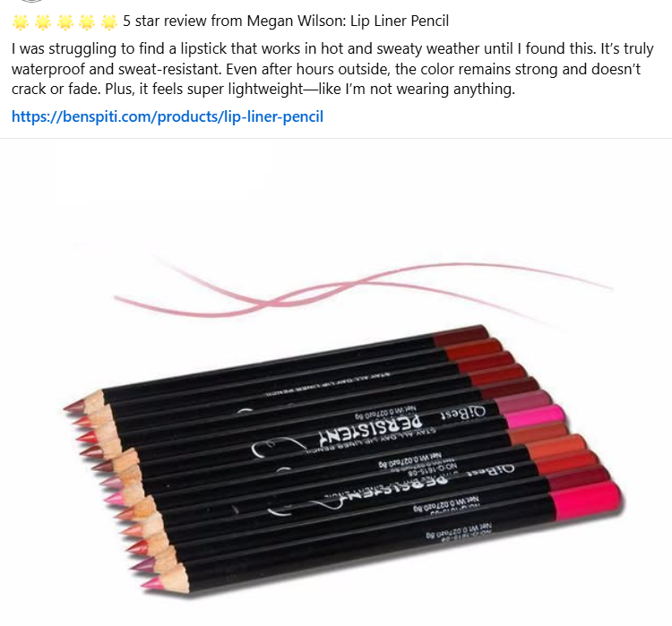💄Lip liners promise “24h waterproof, smudge-proof”