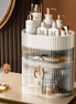 💎 Elegant Dustproof Cosmetic Storage Box – Multi-Layer Makeup Organizer for a Clean & Luxury Vanity