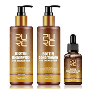PURC Hair Care Ginger Biotin Three-piece Shampoo Conditioner Repair Dry And Frizz Essential Oil