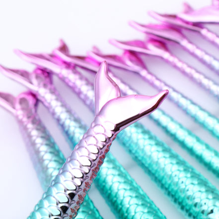 ✨ 11PCS Mermaid Makeup Brush Set (All-In-One Kit)