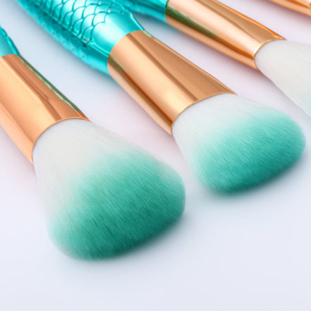 ✨ 11PCS Mermaid Makeup Brush Set (All-In-One Kit)