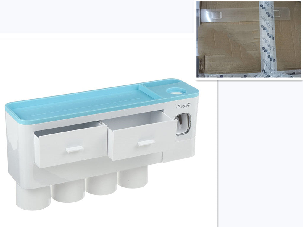 🪥All-in-One Magnetic Toothbrush Holder & Bathroom Organizer with Toothpaste Squeezer