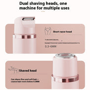 ✨SilkGlide Dual-Head Electric Shaver – Painless Hair Removal for Face, Bikini, Underarm & Legs