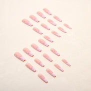 💅✨Heart Stripe Press-On Nails – Salon Glam in Minutes