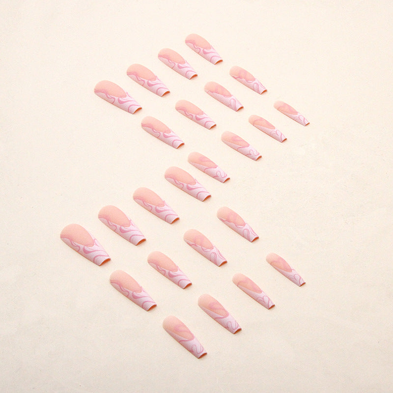 💅✨Heart Stripe Press-On Nails – Salon Glam in Minutes