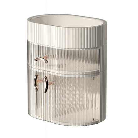 💎 Elegant Dustproof Cosmetic Storage Box – Multi-Layer Makeup Organizer for a Clean & Luxury Vanity