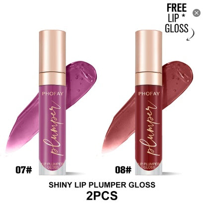 💄Phofay Shiny Lip Plumper Gloss – Long Lasting, Non-Sticky Shine That Survives Heat & Meals