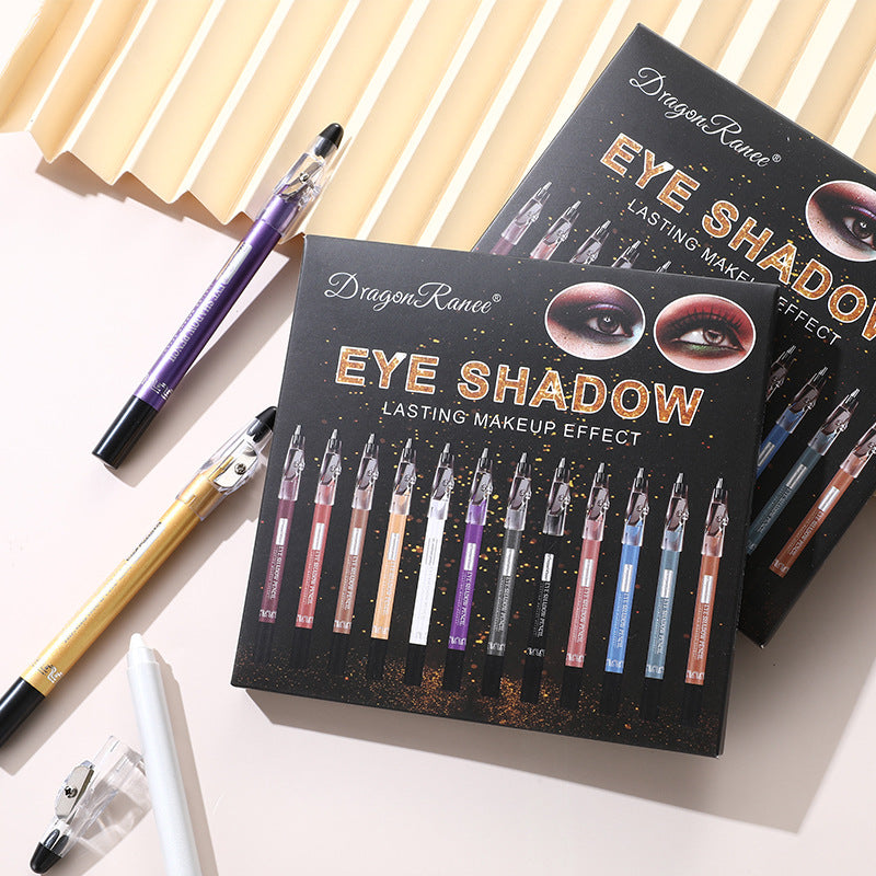 Silkworm Pen Pearlescent Eye Shadow Stick 12 Sets