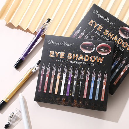 Silkworm Pen Pearlescent Eye Shadow Stick 12 Sets