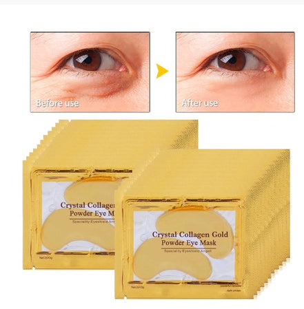 ⭐Gold Crystal Collagen Eye Patches – Reduce Puffiness, Dark Circles & Fine Lines in Minutes