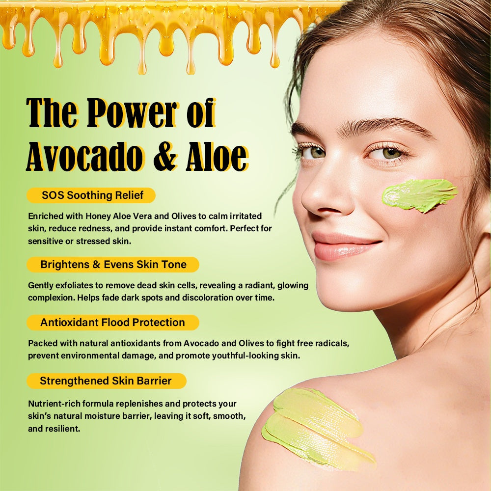 🥑Avocado & Olive Glow Body Scrub (500ml) – Deep Exfoliating + Skin Brightening Polish