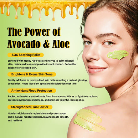 🥑Avocado & Olive Glow Body Scrub (500ml) – Deep Exfoliating + Skin Brightening Polish
