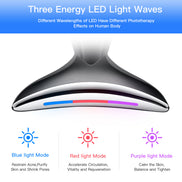 💎EMS Microcurrent Neck & Face Lifting Device – 3 Color LED Photon Therapy for Skin Tightening, Jawline Sculpting & Double Chin Appearance Reduction