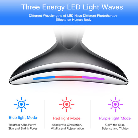 💎EMS Microcurrent Neck & Face Lifting Device – 3 Color LED Photon Therapy for Skin Tightening, Jawline Sculpting & Double Chin Appearance Reduction