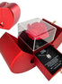 Fashion Jewelry Box Red Apple Christmas Gift Necklace Eternal Rose For Girl Mother's Day Valentine's Day Gifts With Artificial Flower Rose Flower Jewelry Box