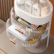 💎 Elegant Dustproof Cosmetic Storage Box – Multi-Layer Makeup Organizer for a Clean & Luxury Vanity
