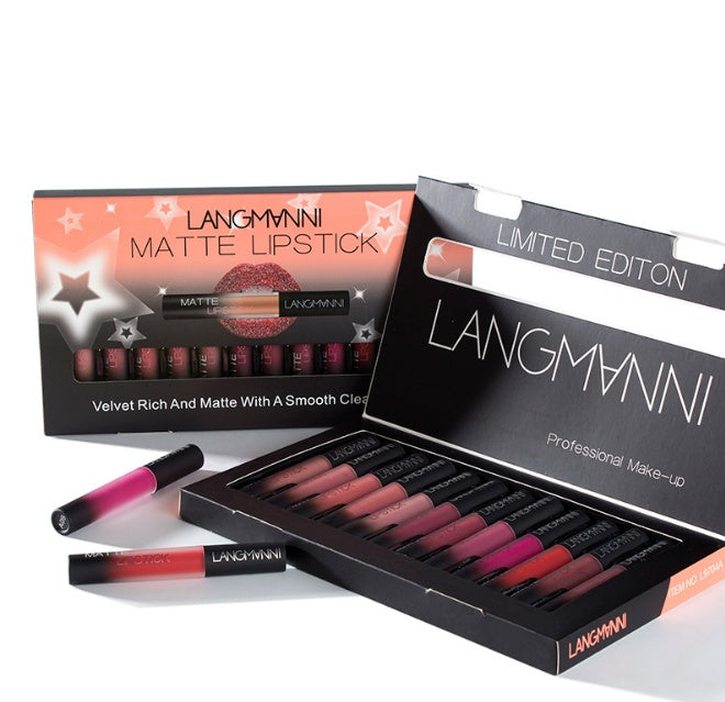 💄 Matte Velvet Waterproof Lipstick Set